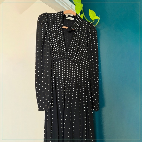 $3900 New Temperley London Crystal-Studded Dallas Runway Dress - Picture 13 of 16